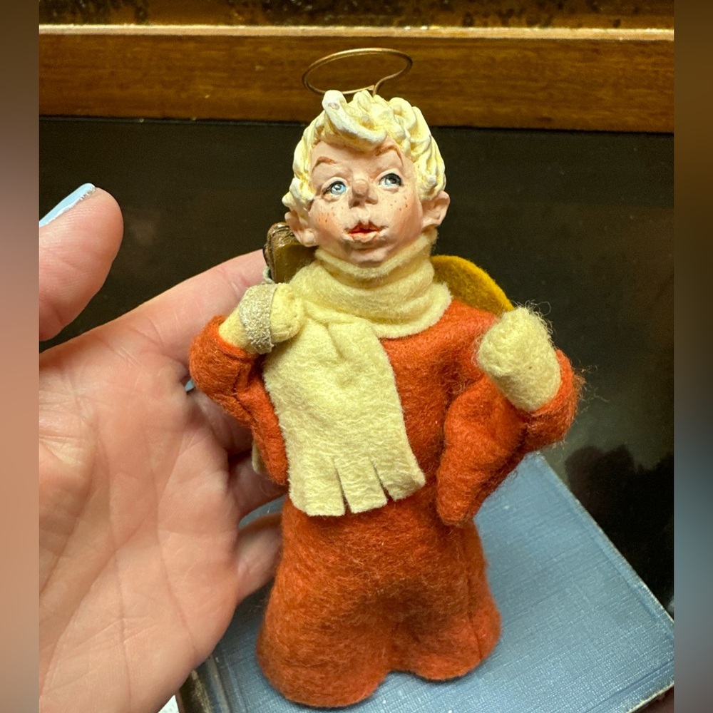 Vintage Simpich Angel Character with Original Tag KEVIN Rust Felt